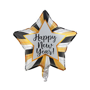 سعيد السنة الجديدة تصميم 18 بوصة الألومنيوم بالونات قابلة للنفخ السنة الجديدة ل حزب الديكور احباط البالونات - Product Image 4