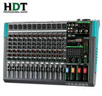 Console de mixage audio numérique professionnelle PA12 à 12 canaux, 256 DSP, connexion USB, matériau métal-plastique, utilisation sur scène, égaliseur 7 bandes