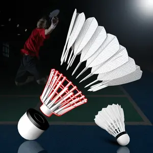 Kok badminton bulu angsa kepala gabus jumlah besar kustom bola 3 dalam 1