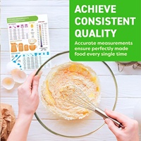 Chengke Aimant de réfrigérateur de cuisine Mesure de la cuisson des aliments Table de conversion Autocollant de conversion britannique métrique à standard