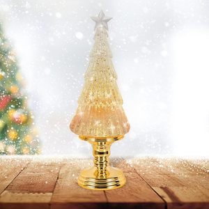 Glas-LED-Kiefer-Weihnachtsbaum mit warmweißen Lichtern, leichtem Standfuß, für den Innenbereich, umweltfreundlich, realistisch, hohe Qualität - Product Image 4