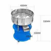 Machine de criblage vibratoire à montage au sol Pfsn en acier inoxydable SS304 avec moteur 120W et diamètre de 400 mm pour la filtration de jus de citron alimentaire