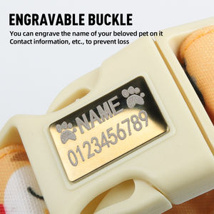 Kalung Anjing Anti Hilang, Empuk, Dapat Disesuaikan, Bahan Poliester Tahan Lama dengan Cetak Kustom, Dilengkapi Gesper, Kalung Hewan Peliharaan yang Dipersonalisasi - Product Image 5
