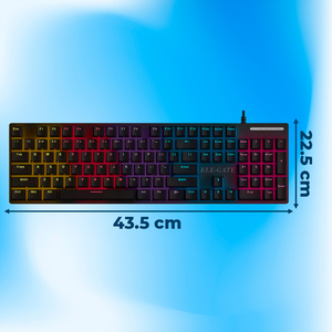 ELE-GATE Wired Mechanical <b>Keyboard</b> 105 Keys RGB Backlight <b>USB</b> Connection - Product Image 6