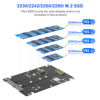 Adattatore Inverso M.2 NGFF B Key a SATA da 2,5 Pollici per SSD, Case Enclosure per Hard Disk, Adattatore M.2 SATA a SATA III da 2,5 Pollici in Plastica