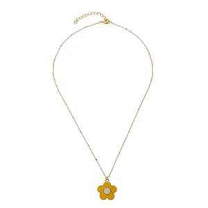 Bohemia 18K Gold Plated Daisy Charms Pendant Miyuki Beaded Flower Shape Necklaces Bracelets Women Jewelry Sets