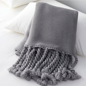 <span class=keywords><strong>Funda</strong></span> de Sofá Estilo Nórdico, Tejida a Mano, para el Extremo de la Cama, para Casa de Huéspedes, Hotel, Manta Tejida - Product Image 6