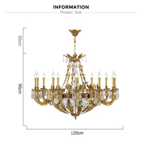 Grande suspension de lustre en cristal classique italien pour hôtels