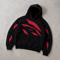 Fabricant de vêtements personnalisés OEM ODM : Sweat à capuche pour homme en molleton bouclette avec appliqué contrastant, style streetwear oversize
