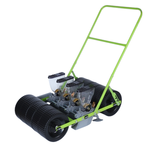 Sembradora <span class=keywords><strong>de</strong></span> hortalizas <span class=keywords><strong>de</strong></span> alta producción <span class=keywords><strong>de</strong></span> 4 hileras, <span class=keywords><strong>de</strong></span> empuje manual, <span class=keywords><strong>de</strong></span> precisión para huertos, para lechuga, col rizada, remolacha, achicoria, zanahoria y semillas pequeñas - Product Image 1