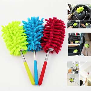 Brosse <span class=keywords><strong>extensible</strong></span> pour chambre à domicile manche en chenille plumeaux de voiture nettoyage de la poussière <span class=keywords><strong>plumeau</strong></span> en microfibre - Product Image 2