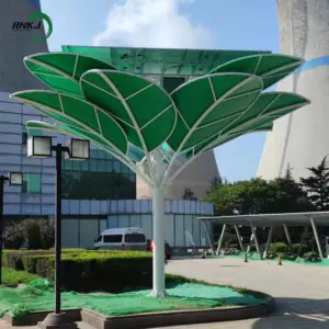 Saving Electricity Intelligent Solar Tree Lights with PV Solar Panels Minimum Land