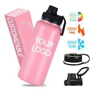Bouteille isotherme portable en acier inoxydable avec couvercle anti-fuite et paille – Gourde thermos - Product Image 1