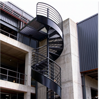 Escalier en colimaçon en métal décoratif d'intérieur, design durable, vente chaude, moins cher, escalier moderne en acier