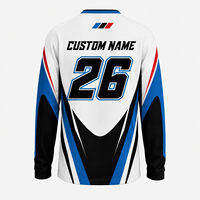 Maillot de course à manches longues personnalisé avec logo, couleurs contrastées, uniforme d'équipe de sport automobile, vêtements de pilote en gros