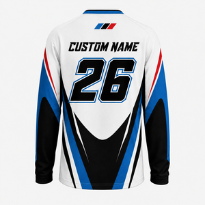 Jersey de Carreras de Manga Larga con Logotipo Personalizado al por Mayor, Uniforme de Equipo de Automovilismo con Combinación de Colores, Ropa para Equipo de Carreras - Product Image 5