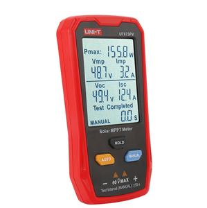 Medidor Solar MPPT TONY UT673PV 5~800W, Probador de Módulos Fotovoltaicos, Voltaje Abierto/Corto Circuito, Corriente, Alta Precisión (1.5%+5), 1 Año de Garantía - Product Image 3