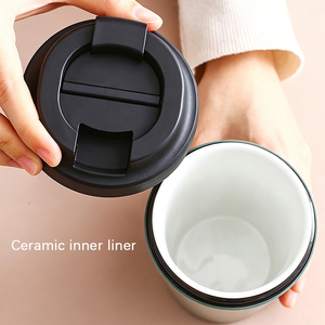 แก้วกาแฟเคลือบเซรามิก 12 ออนซ์ แก้วเดินทางเคลือบเซรามิก ลายพิมพ์โลโก้ตามสั่ง แก้วเก็บความร้อนด้านในเซรามิก - Product Image 3