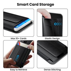 Portefeuille porte-cartes magnétique réglable en cuir PU, fin, pour homme, avec protection RFID MagSafe, pour iPhone - Product Image 2