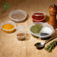 Gobelets à sauce jetables en plastique PP transparent de 2 oz, idéaux pour les restaurants, les plats à emporter, les événements de restauration et l'usage domestique
