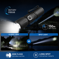 Lampe de poche industrielle 500 lumens XHP50 LED, torche zoomable avec clip métallique, rechargeable par USB 16340, lumière EDC pour réparation automobile