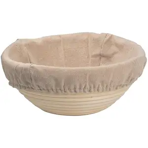 Yongli 5/9/10 Inch Linen Liner Cloth Brotoform Rising Natural Rattan Fermentation Baking Bowl Bread Proofing Dough Basket