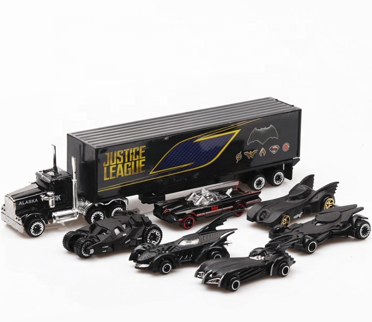 Лидер продаж, модель 1:43, мини-слайд из сплава, модель грузовика, супергерой, колесница, летучая мышь, стакан, Мужская машина, игрушка для детей