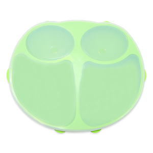 Bulaşık makinesinde yıkanabilir 100% gıda sınıfı silikon bölünmüş emme plakaları baykuş şekli bebek tabağı bebek ve yürümeye başlayan çocuk için - Product Image 6