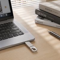 Clé USB 2.0 Métallique Haute Vitesse Étanche avec Porte-clés pour Ordinateur Portable/PC et Audio de Voiture - de 2 Go à 128 Go