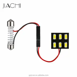 Jiachi nhà máy SMD tự động xe dẫn bóng đèn nội thất Bảng điều khiển mái vòm đọc bản đồ ánh sáng 5630chip T10 BA9s C5W Bộ chuyển đổi Festoon Trắng 24smd 12V