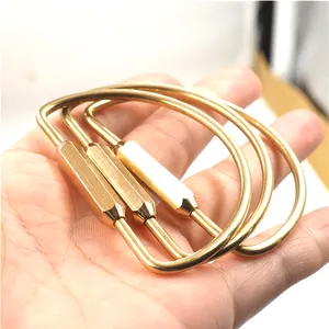 Handbag And Pet Collar Accessories High Quality Strong Metal Buckle Solid Brass Screw Key Ring