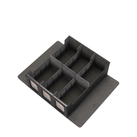 Boîte de rangement Torson en PU avec couvercle amovible, rangement de jeu à trois rangées pour cartes à collectionner, étanche, durable, grande capacité, personnalisable
