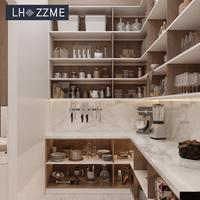 Ensemble de meubles de cuisine modulaires de style Shaker avec armoires murales et rangements, armoire de cuisine gain de place pour usage résidentiel