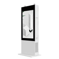 Kiosque LED 4K extérieur de 75 pouces, IP65, verre trempé AR, Android 8G+64G en option, animation capacitif, affichage numérique publicitaire