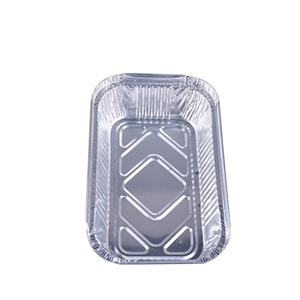 1.5LB Boîtes en aluminium 670ML Rectangulaire <span class=keywords><strong>Jetable</strong></span> <span class=keywords><strong>Four</strong></span> Micro-ondes Plateau Pan <span class=keywords><strong>Plat</strong></span> pour Restaurant Utilisation Cuisson Amical - Product Image 3