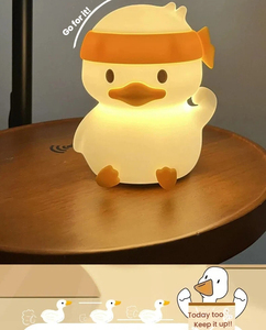 Mini Lámpara Nocturna Infantil RGB LED, Luz Cálida para Protección Ocular, Control Táctil de Silicona, Regalo de Cumpleaños, Navidad, Pato de la <span class=keywords><strong>Suerte</strong></span> - Product Image 4