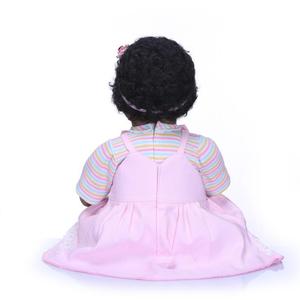 NPK – poupée de bébé de 55CM, brun foncé, 3D, veines de peau visibles - Product Image 5