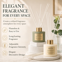 Diffuseur de parfum d'ambiance personnalisé AIKUN avec bâtonnets, flacon en verre pour aromathérapie, emballage cadeau pour la décoration intérieure