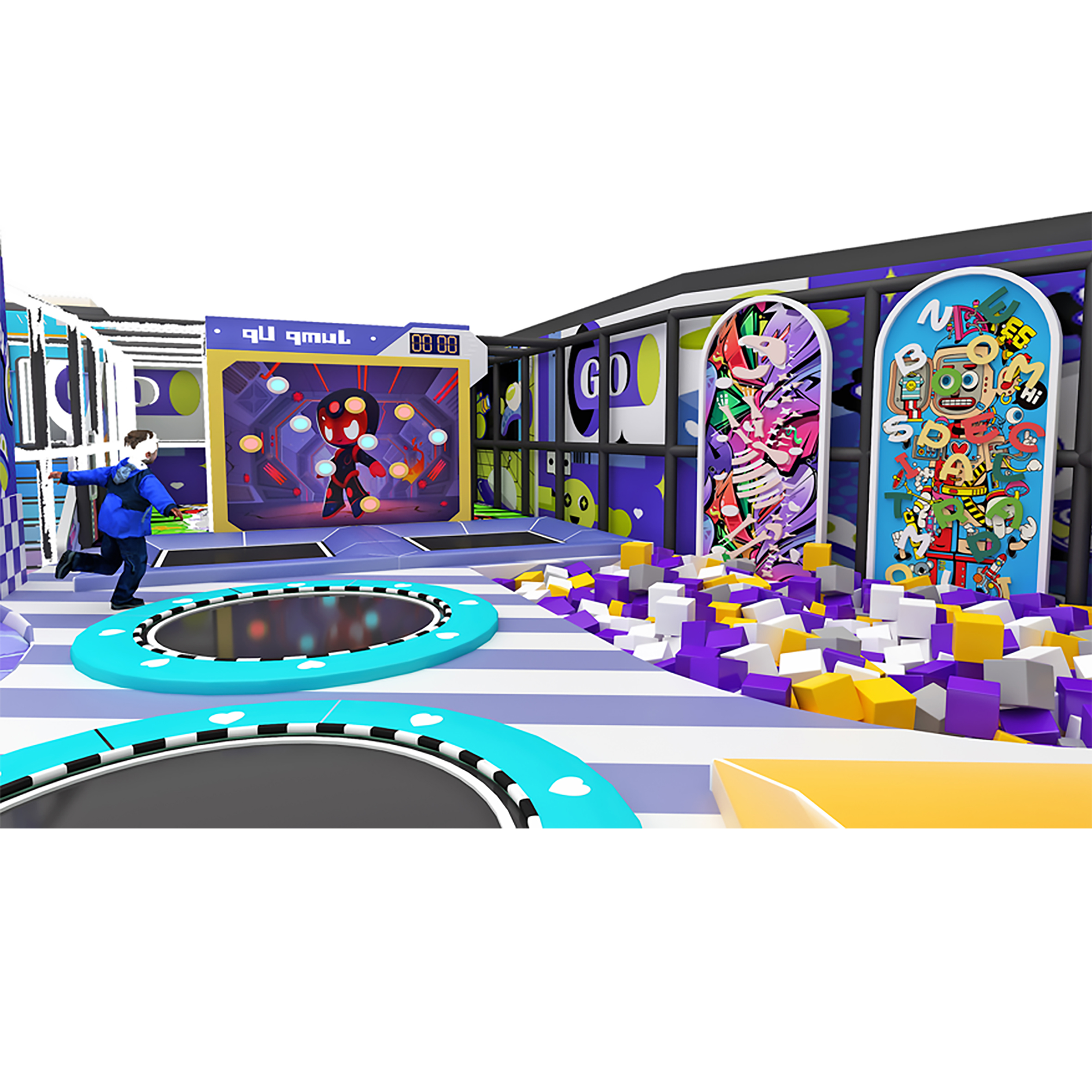 Customized Style Children'S Amusement Facilities Naughty Castle Children'S Amusement Park Mazes Slide Soft Play Equipment
