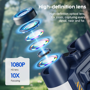 Jumelles professionnelles pour enfants, <span class=keywords><strong>vision</strong></span> nocturne HD 1080P, zoom 10X, écran IPS 2,4 pouces, kit d'observation de la nature, aventure en plein air - Product Image 4