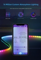 Bande lumineuse LED CobColorful, bande lumineuse RGB à basse tension autocollante, lumière ambiante LED 5V avec contrôle intelligent