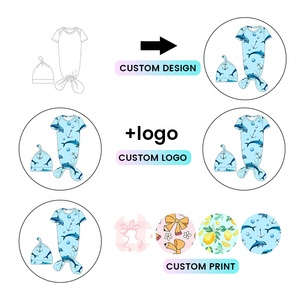 Kerui Baby Clothes Custom Summer Short <strong>Sleeve</strong> Sleepwear Custom Fabric Kids Knotted Lace-up <strong>Sleeping</strong> <strong>Bag</strong> <strong>With</strong> Hat Sets - Product Image 3