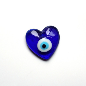 Kingcome Blue Devil's Eyes Herzförmige Anhänger Halsketten Türkisch Griechisch Ornament Zubehör Evil Angel Eye Halskette - Product Image 6