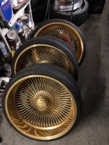 Cerchi in Lega Cromati Personalizzati JC 13x7 Pollici con 100 Raggi Dorati per <span class=keywords><strong>Cadillac</strong></span> Fleetwood Brougham <span class=keywords><strong>DeVille</strong></span> - Product Image 4