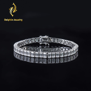 925 Sterling Silber Tennis-Armband-Set mit Klaren Moissaniten Strahlend Brillant und Exquisit Gefertigt - Product Image 5