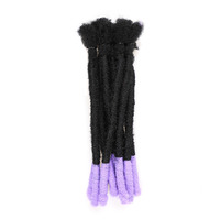 Jiffyhair Extensioni di Capelli Sintetici in Fibra Morbida Resistente alle Alte Temperature, Sister Locs Afro Kinky Dreadlocks Micro Locs a Doppia Trama