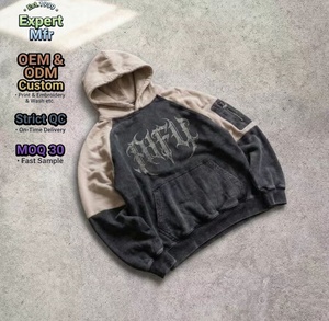 Sudadera con Capucha Unisex 2026, Lavado Ácido Personalizado, Invierno, Gruesa, 400gsm, Corte Holgado, Estilo Urbano, Vintage, <span class=keywords><strong>Grunge</strong></span>, Y2K, AIFU - Product Image 1