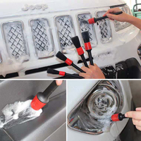 5 pièces Doux Voiture Détaillant Brosse Logo Personnalisé Automatique De Nettoyage Outils D'entretien De Voiture De Haute Qualité