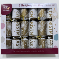 Bonbons de Noël, crackers de Noël avec contenu et blagues