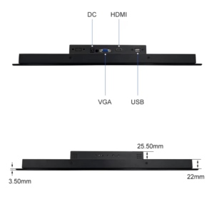 Nhúng 11.6/13.3/15.6/19/21.5 inch màn hình cảm ứng LCD công nghiệp Màn hình VESA tinh khiết điện dung cảm ứng điện trở Màn hình hiển thị - Product Image 3